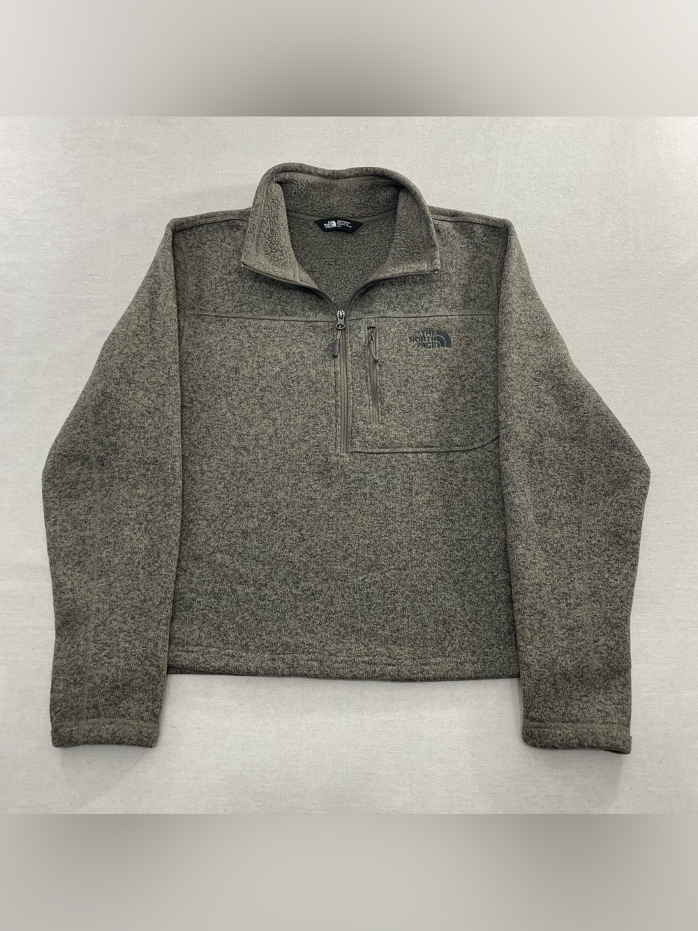 THE NORTH FACE Leo Gordon Lyons 1/2 Zip Knit Fleece Sweater Camo Men's Large